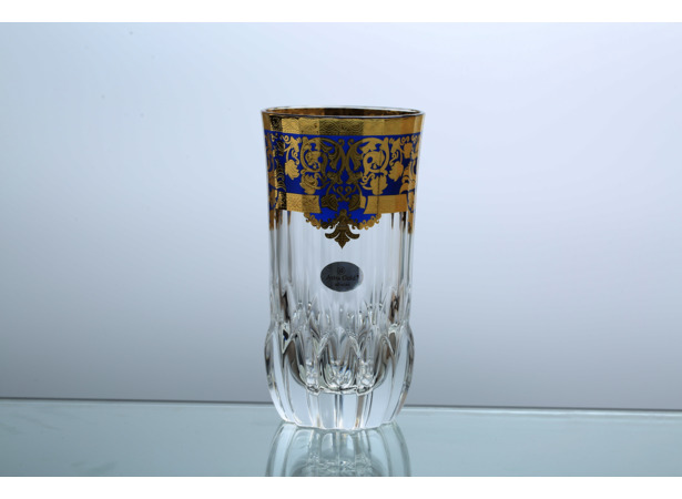 Набор стаканов для воды Natalia Golden Blue Decor 400 мл 6 шт