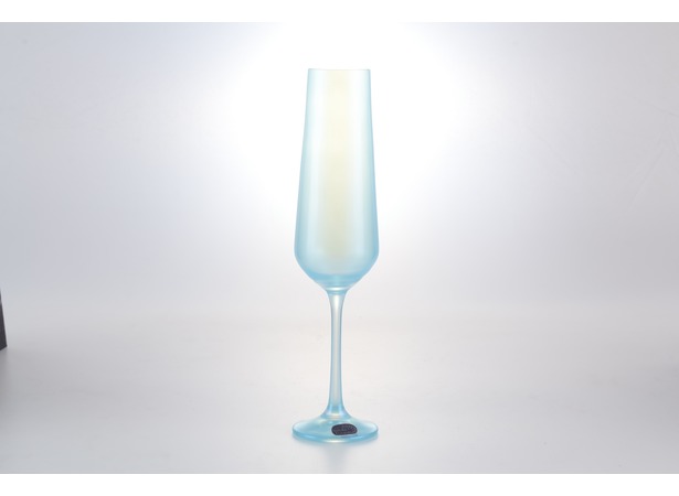 Набор фужеров для шампанского Sandra 200 мл 6 шт (голубой)