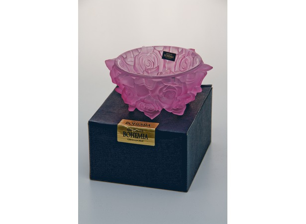Ваза для конфет Фрост Розы розовые 165 см