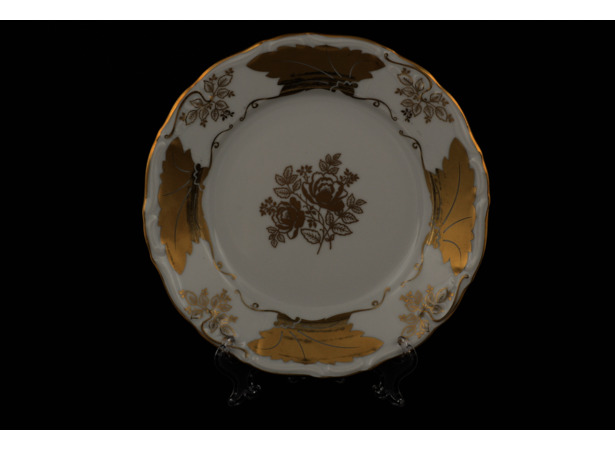 Набор тарелок Мария Луиза Кленовый лист Белый 19 см 6 шт