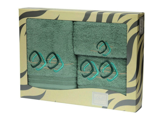 Комплект полотенец Valentini Legacy (мятный) 30х50 см 50х100 см 100х150 см 3 шт
