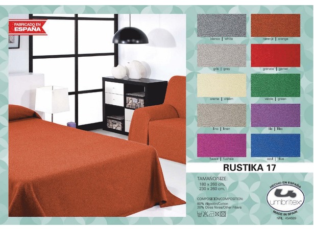 Покрывало-плед Umbritex Rustica 17 orange 230х260 см