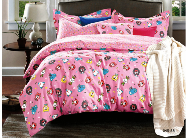 Комплект постельного белья Cleo Малышата (розовый) сатин детский