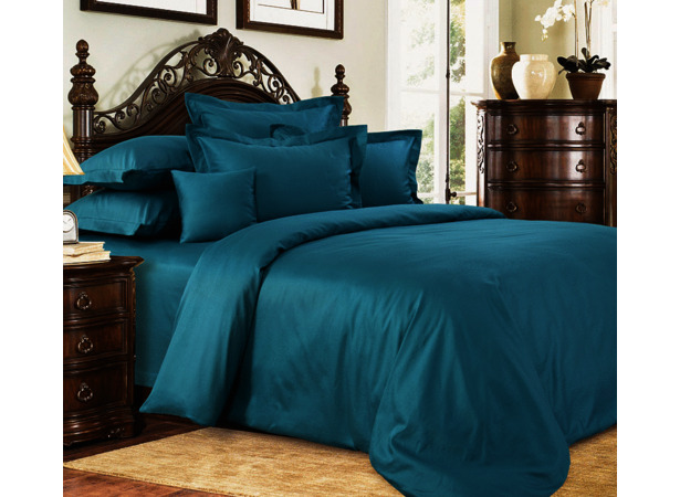 Комплект постельного белья Морская нимфа сатин двуспальный (с европростыней)