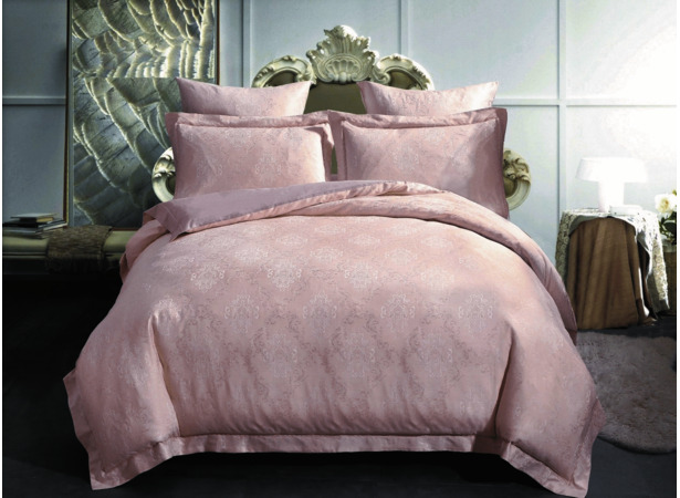 Комплект постельного белья Cleo Soft Cotton Эльзас (светло-розовый) двуспальный