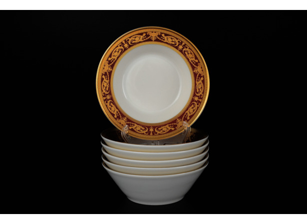 Набор салатников Constanza Imperial Bordeaux Gold 14 см 6 шт