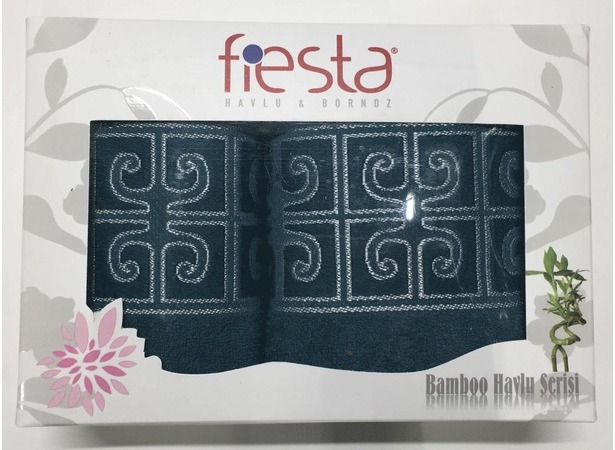 Набор махровых полотенец Fiesta Prime 50х90 см 70х130 см 2 шт (цвета морской волны)