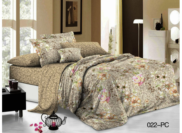 Комплект постельного белья Cleo Цветы и узоры поплин двуспальный