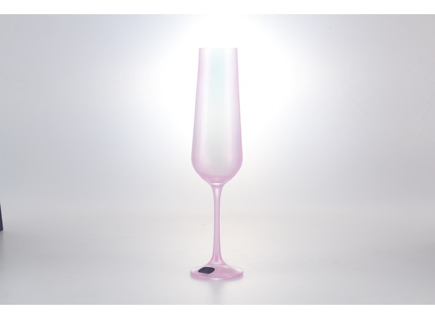 Набор фужеров для шампанского Sandra 200 мл 6 шт (розовый)