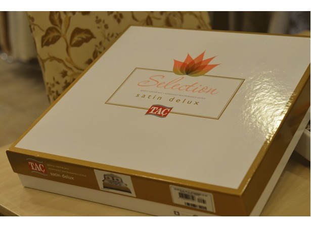 Комплект постельного белья Tac Satin Delux Sava сатин двуспальный