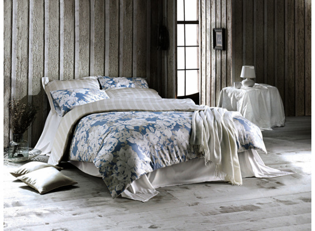 Комплект постельного белья Issimo Deco Rose бело-голубой евро макси