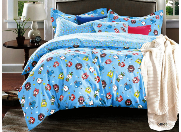 Комплект постельного белья Cleo Малышата (голубой) сатин детский