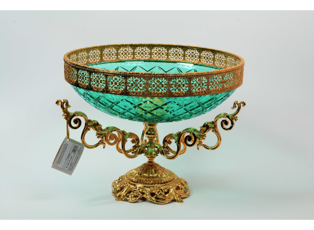 Ваза для фруктов Rosaperla Бирюза