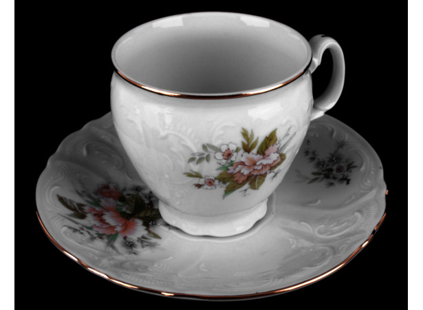 Набор для чая Бернадот Зеленый цветок 23011 (чашка 240 мл + блюдце) на 6 персон 12 предметов