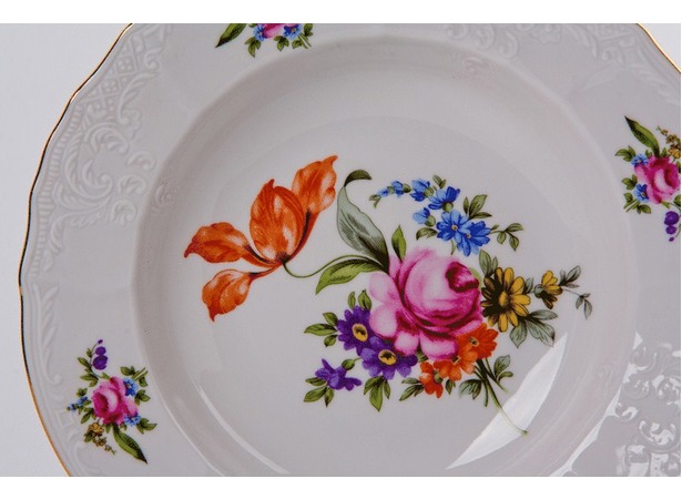Набор глубоких тарелок Бернадот Полевой цветок 23 см 6 шт