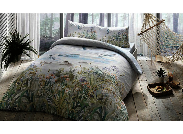 Комплект постельного белья Tac Herbal бамбук двуспальный евро