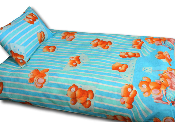 Комплект постельного белья Альвитек Пчелка Мишка спит бязь детский