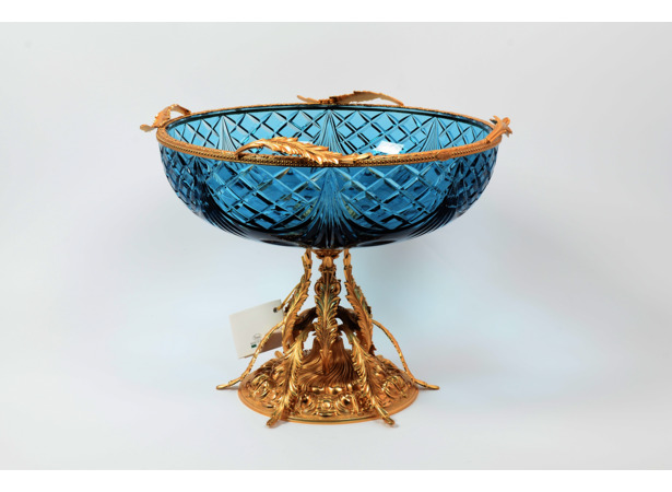 Ваза для фруктов Rosaperla Голубая