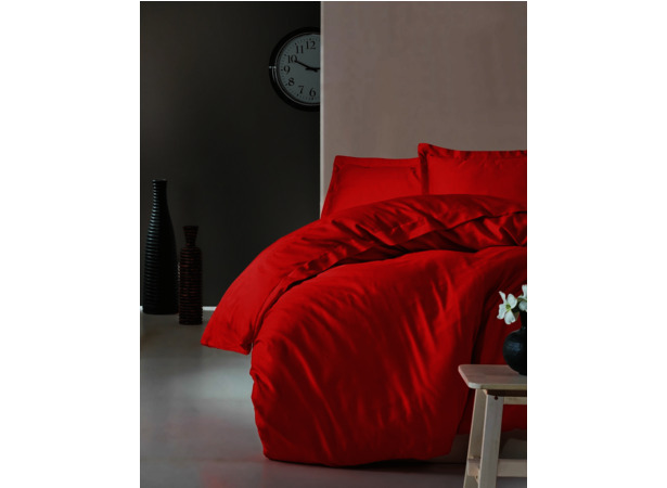 Комплект постельного белья Cottonbox Elegant (красный) сатин двуспальный евро