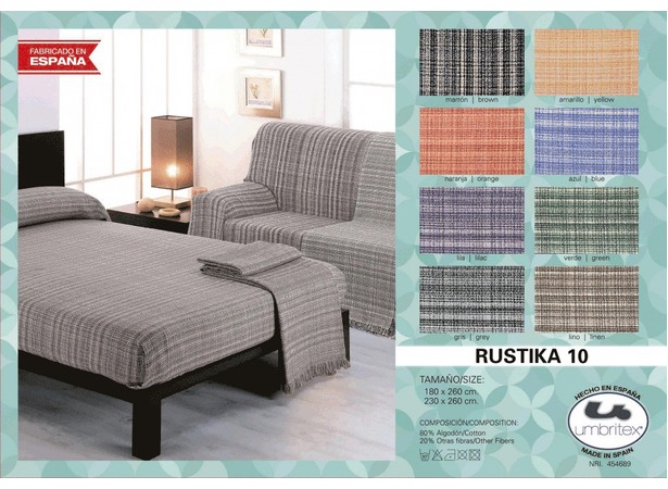 Покрывало-плед Umbritex Rustica 10 grey 180х260 см