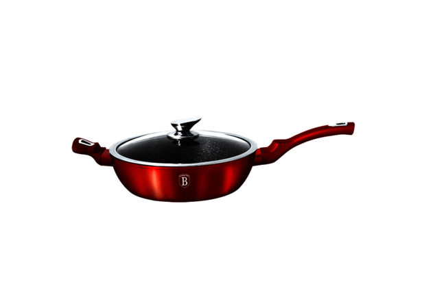 Сковорода с крышкой Carbon Metallic Line 28 см (красная)