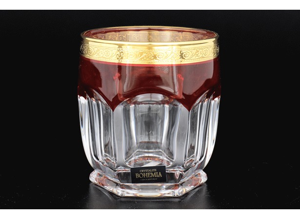 Набор стаканов для виски Сафари рубин 250 мл