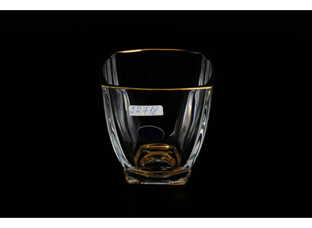 Набор стаканов для виски Ареззо Золотой ободок 320 мл 6 шт
