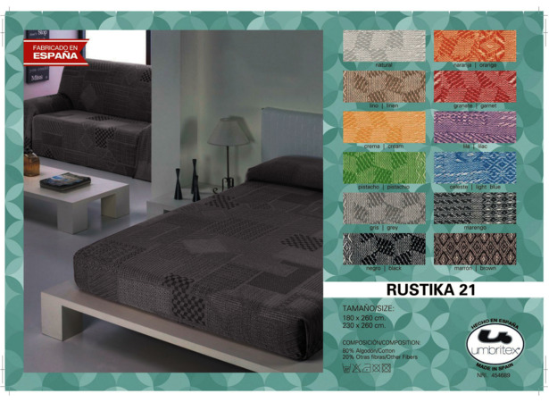 Покрывало-плед Umbritex Rustica 21 brown 230х260 см