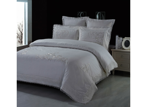 Комплект постельного белья Kingsilk C-20 сатин с вышивкой двуспальный