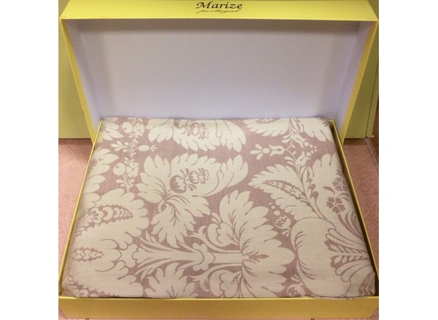 Комплект постельного белья Marize Растительный орнамент жаккард двуспальный евро (нав 70х70 см)