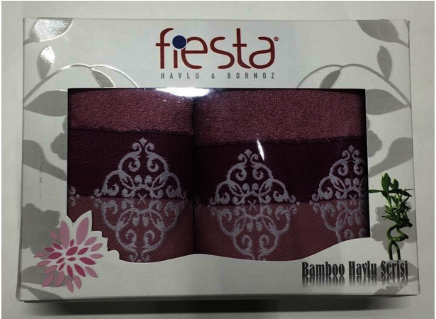 Набор полотенец Fiesta Penelopa 50х90 см 70х130 см 2 шт (черника)