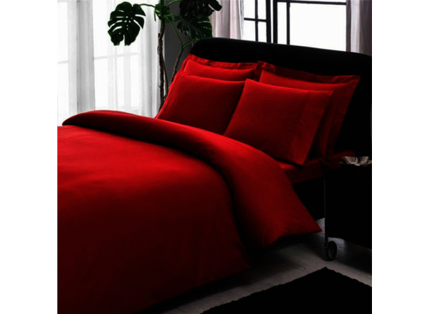Комплект постельного белья Tac Basic stripe (красный) жаккард-люкс двуспальный евро