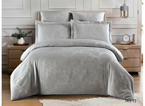 Комплект постельного белья Cleo Далия (светло-серый) двуспальный