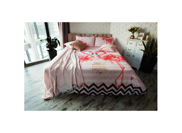 Комплект постельного белья Этель Розовый Фламинго поплин 15 сп