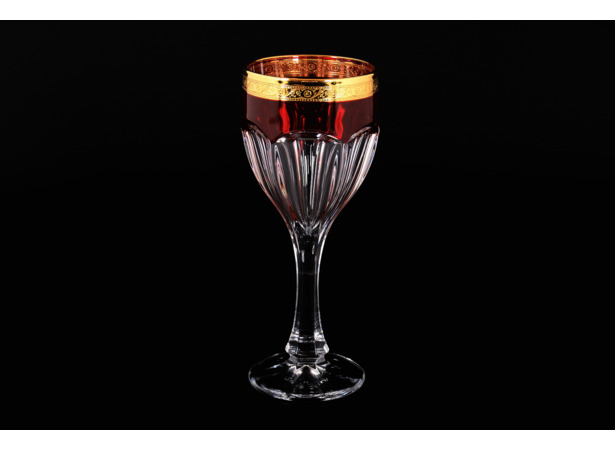 Набор бокалов для вина Сафари Богемия Голд (красный) 290 мл 6 шт