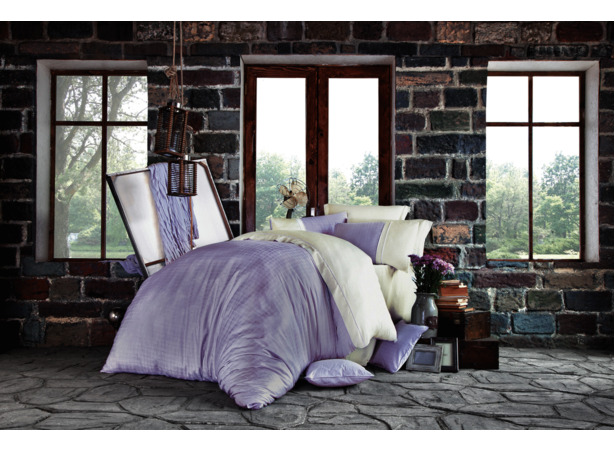 Комплект постельного белья Issimo Petra лиловый двуспальный евро