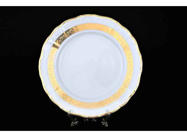 Набор тарелок Мария Луиза Золотая лента 25 см 6 шт