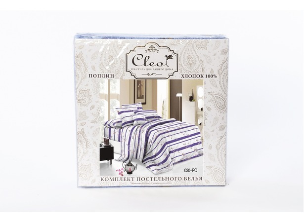Комплект постельного белья Cleo Круги поплин двуспальный евро