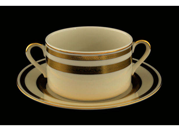 Набор бульонных пар Constanza Cream 9321 Gold 300 мл 6 пар