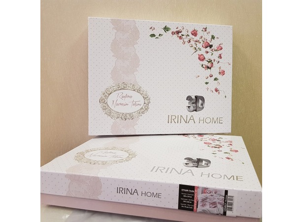 Комплект постельного белья Irina Home Arzum gul ранфорс двуспальный евро