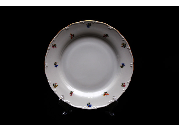 Набор тарелок Офелия Мелкие цветы отводка золото ОФ 134 25 см 6 шт