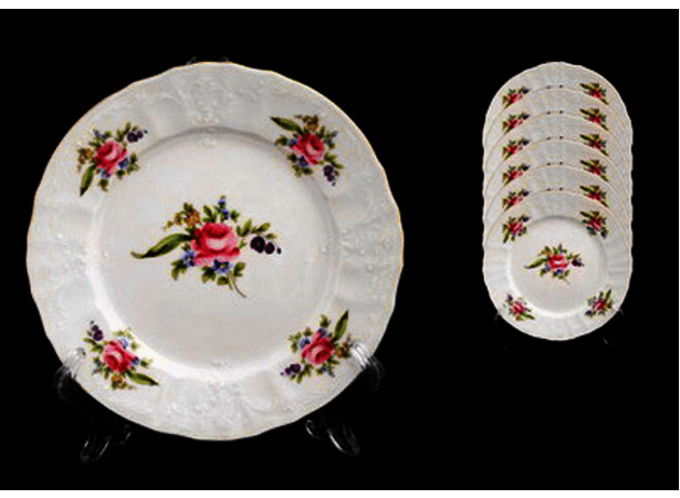 Набор тарелок Бернадот Полевой цветок 19 см 6 шт 