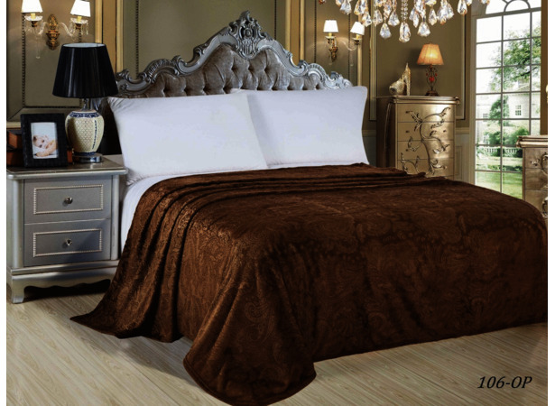 Плед Cleo Парма пейсли (коричневый) 150х200 см 15 сп