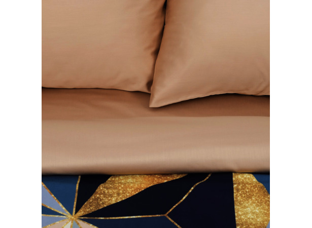 Комплект постельного белья Этель Даймон песчаный мако-сатин двуспальный