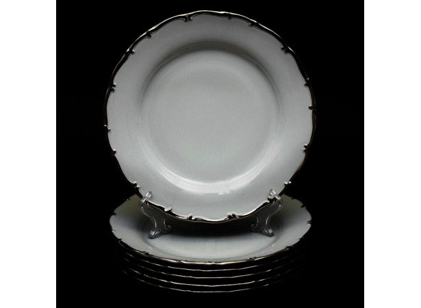 Набор тарелок Анжелика Отводка платина АГ 902 25 см 6 шт