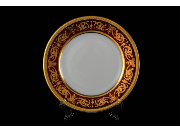 Набор тарелок Constanza Imperial Bordeaux Gold 17 см 6 шт