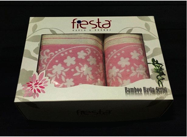 Набор полотенец Fiesta Papatya 50х90 см 70х130 см 2 шт (розово-кремовый)