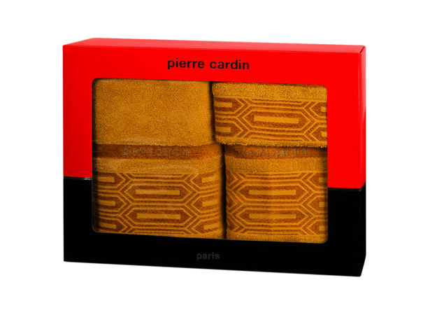 Комплект полотенец Pierre Cardin 050 (горчичный) 30х50 см 50х100 см 70х140 см 3 шт