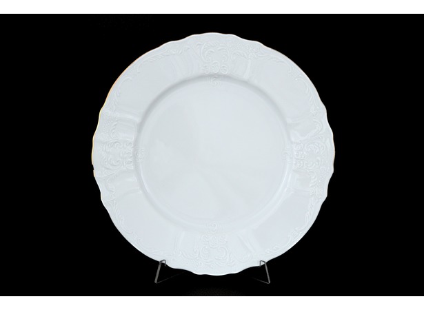 Набор тарелок Бернадотт Белый узор 27 см 6 шт