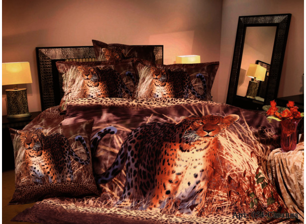 Комплект постельного белья Diva Afrodita Саванна сатин двуспальный